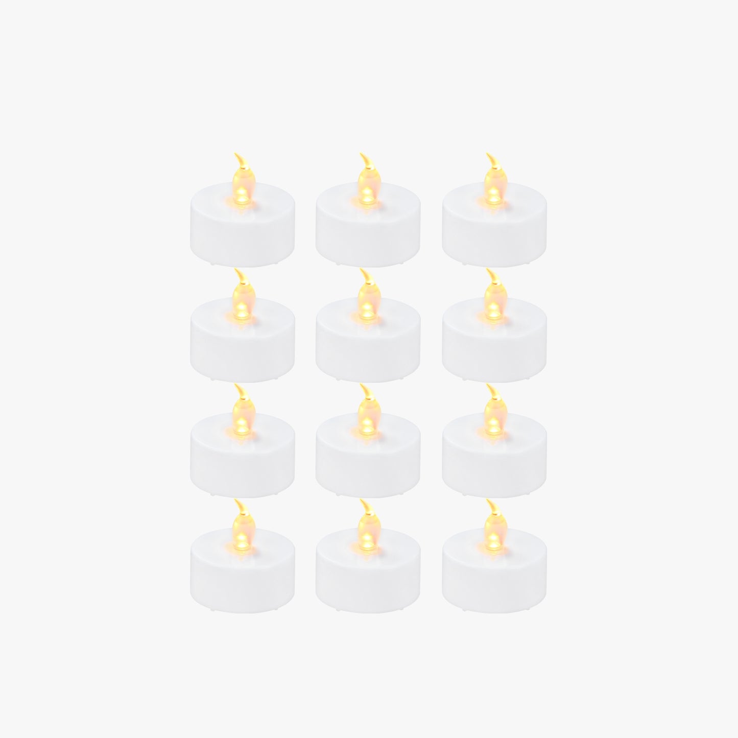 Bambu Lab LED Flame Tea Light Candle Set Warm Yellow (12pcs)