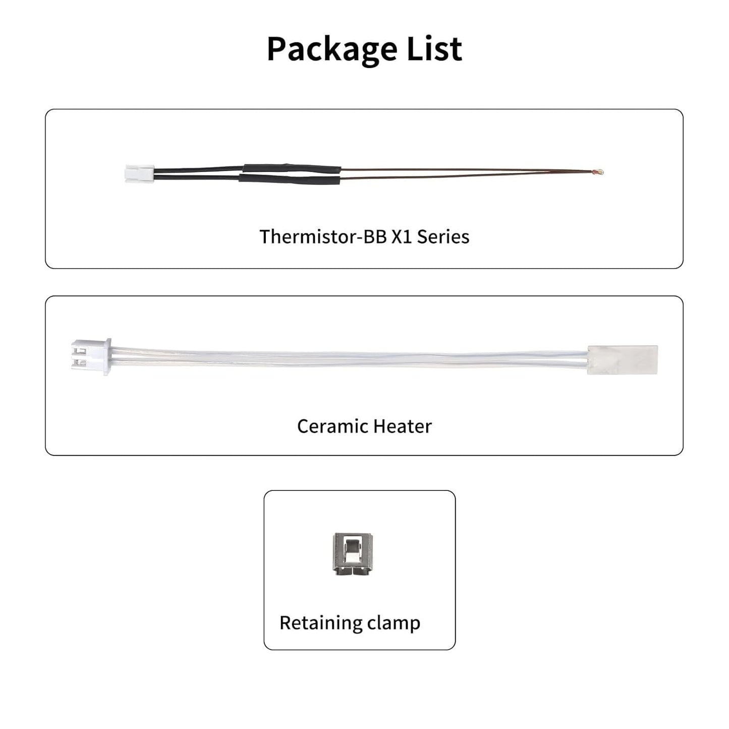 Phaetus Ceramic Heater & Thermistor Bambu Lab X1/X1C
