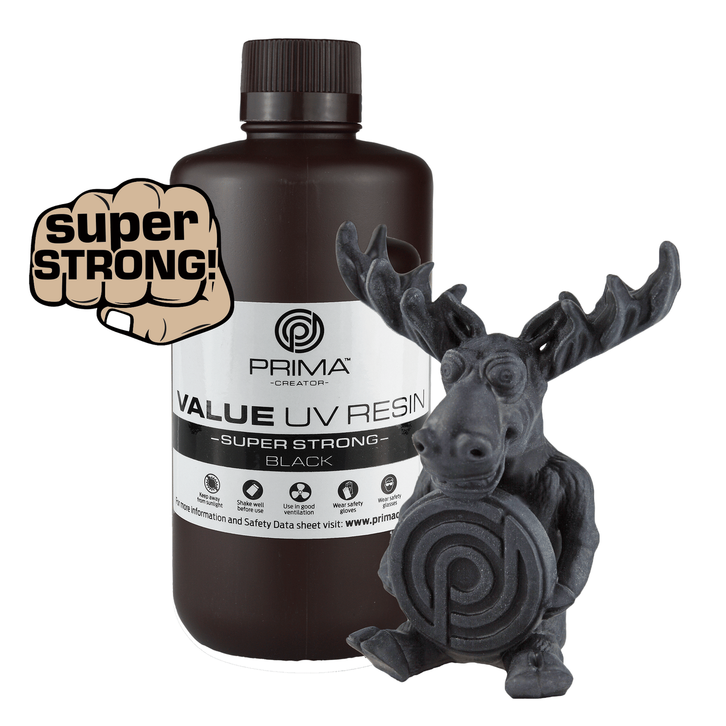 PrimaCreator Super Strong UV Resin - 1 kg - Black