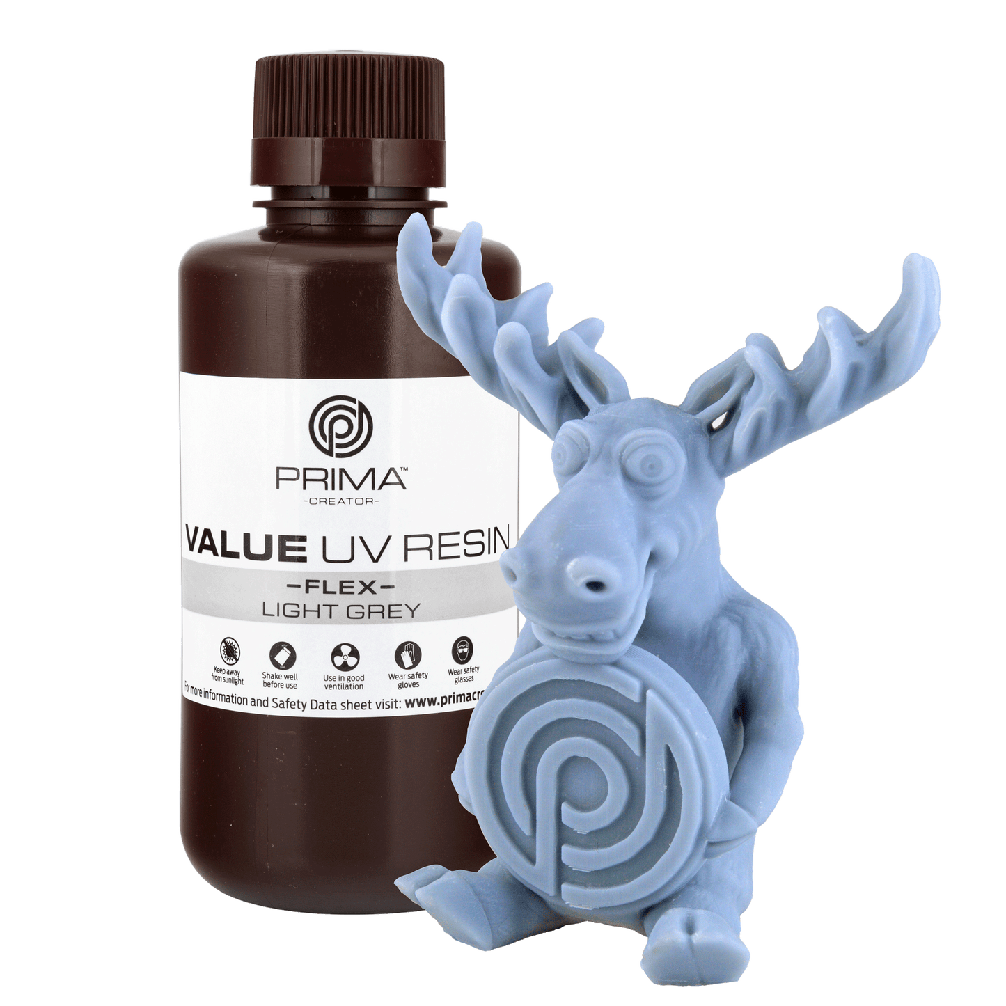 PrimaCreator Value Flex UV Resin - 500 g - Light Grey