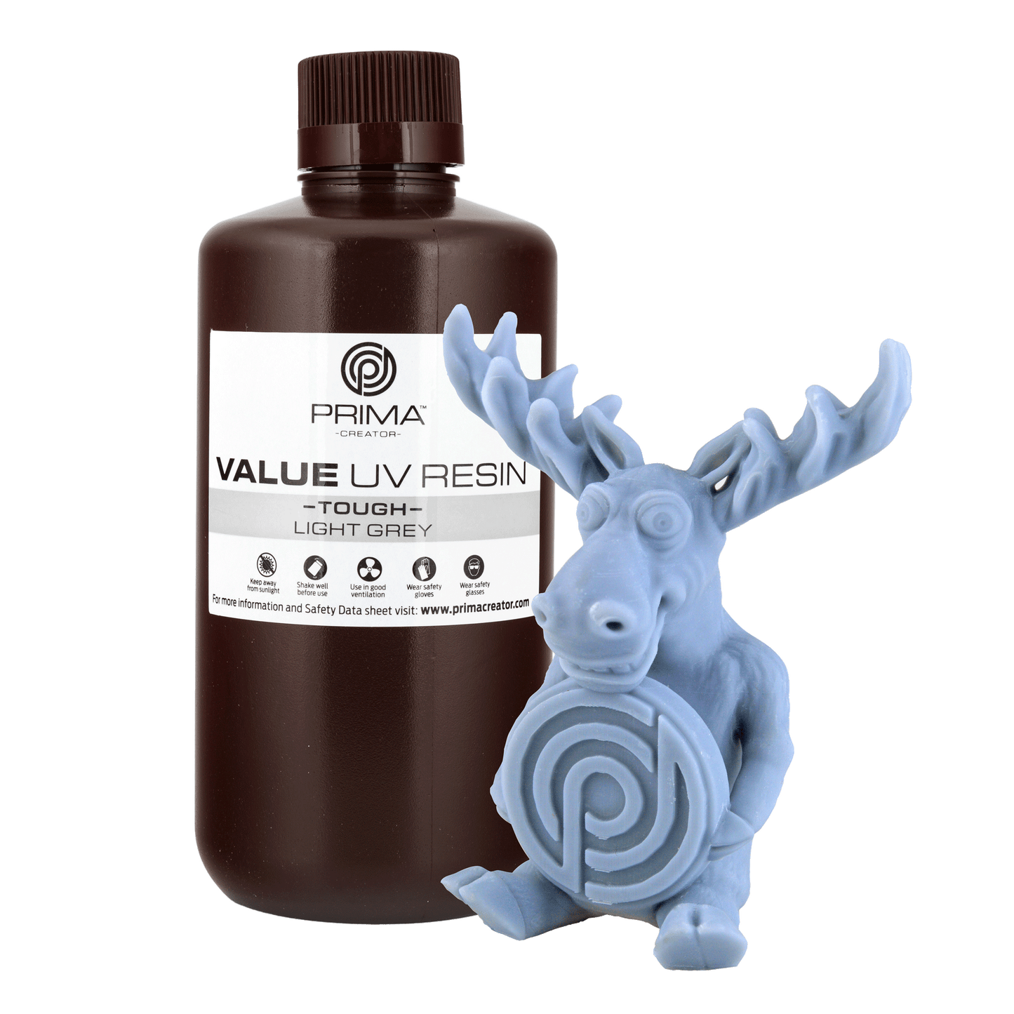 PrimaCreator Value Tough UV Resin (ABS Like) - 1 kg - Light Grey