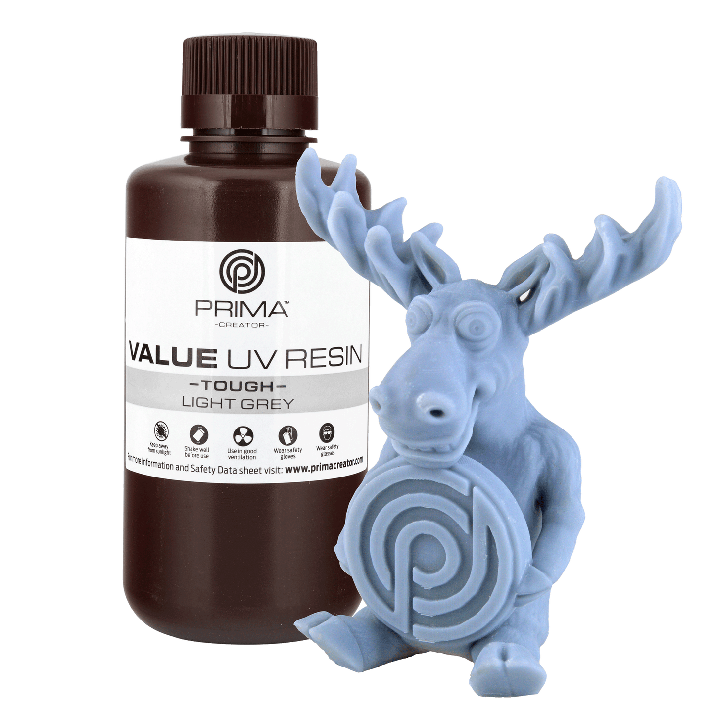 PrimaCreator Value Tough UV Resin (ABS Like) - 500 g - Light Grey