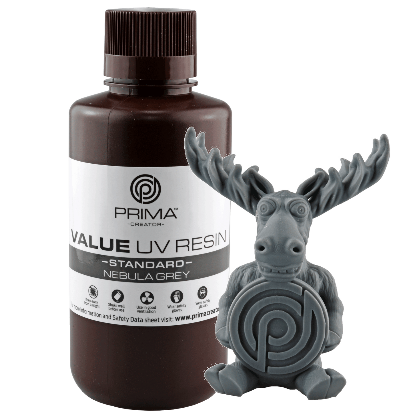 PrimaCreator Value UV / DLP Resin - 500 g - Nebula Grey