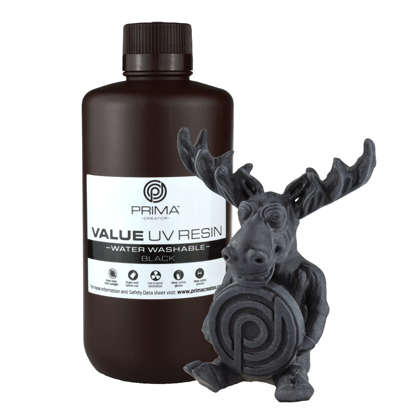 PrimaCreator Value Water Washable UV Resin - 1 kg - Black