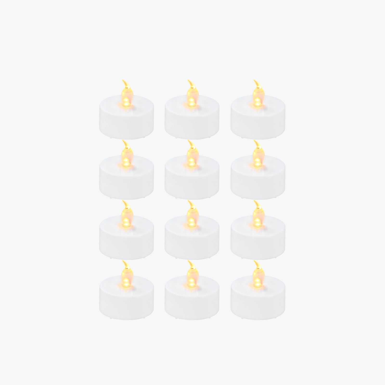 Bambu Lab LED Flame Tea Light Candle Set Warm Yellow (12pcs)