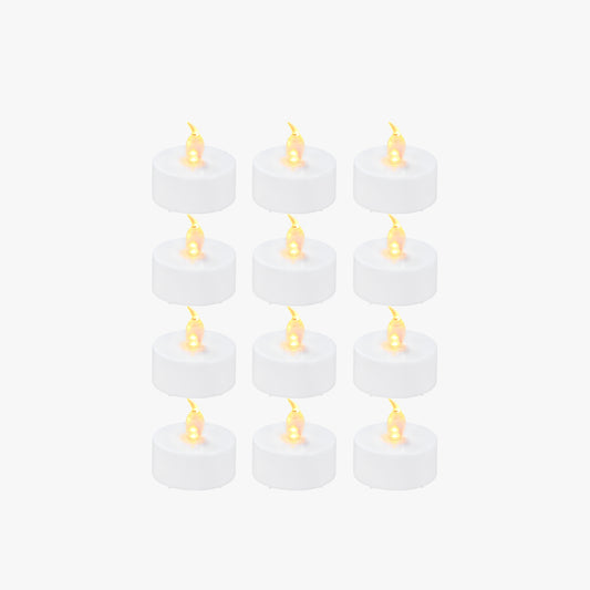 Bambu Lab LED Flame Tea Light Candle Set Warm Yellow (12pcs)