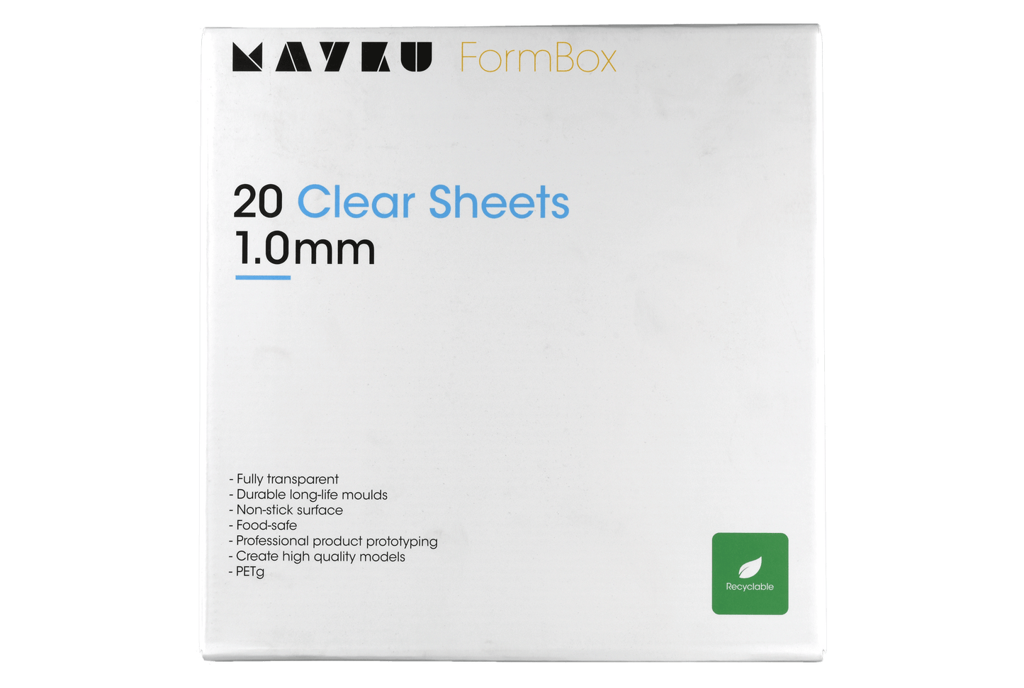 Mayku FormBox Clear Sheets  1.0mm (20 Pack)