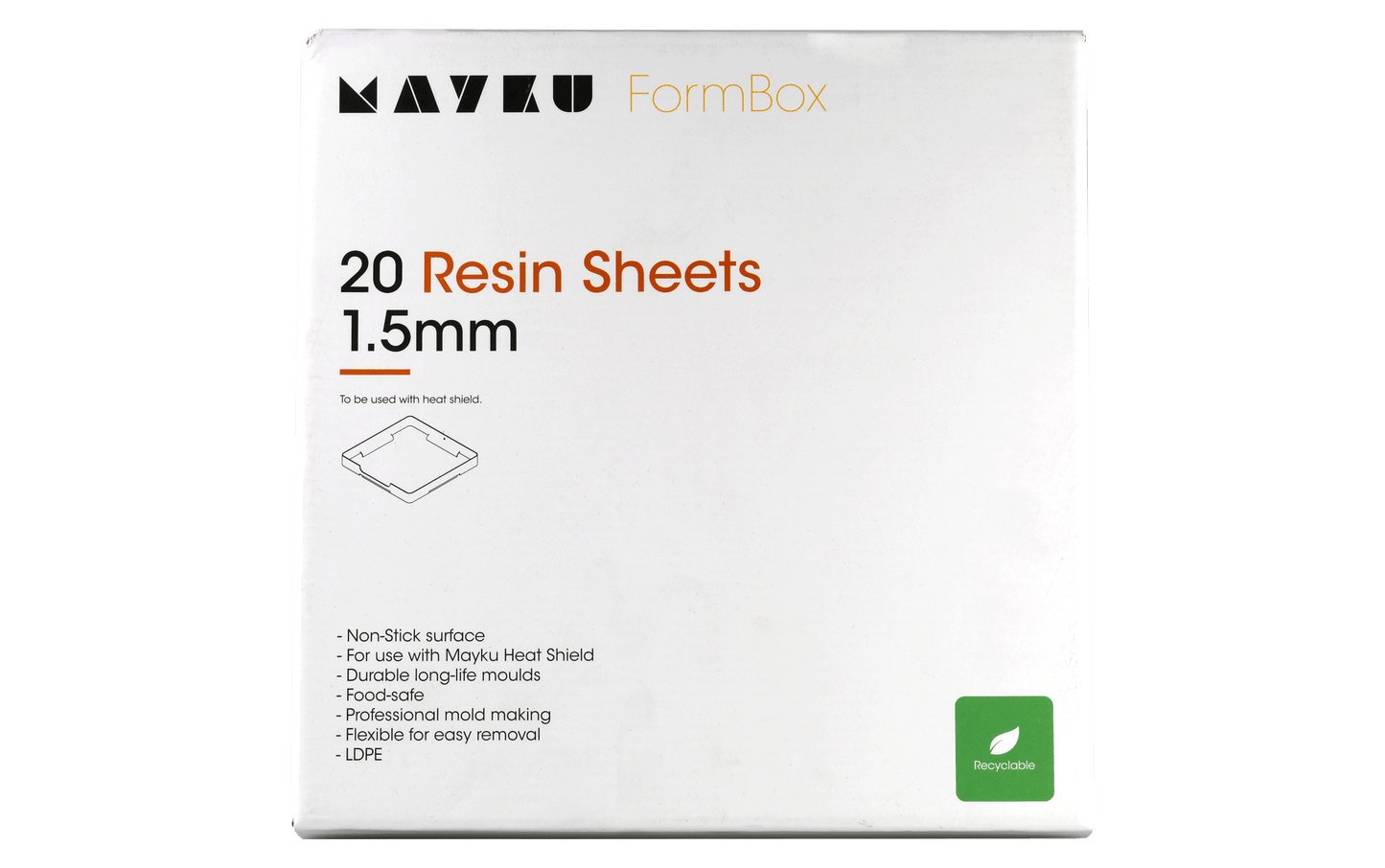 Mayku Resin Sheets (LDPE Sheets) 20 pack of 1.5mm
