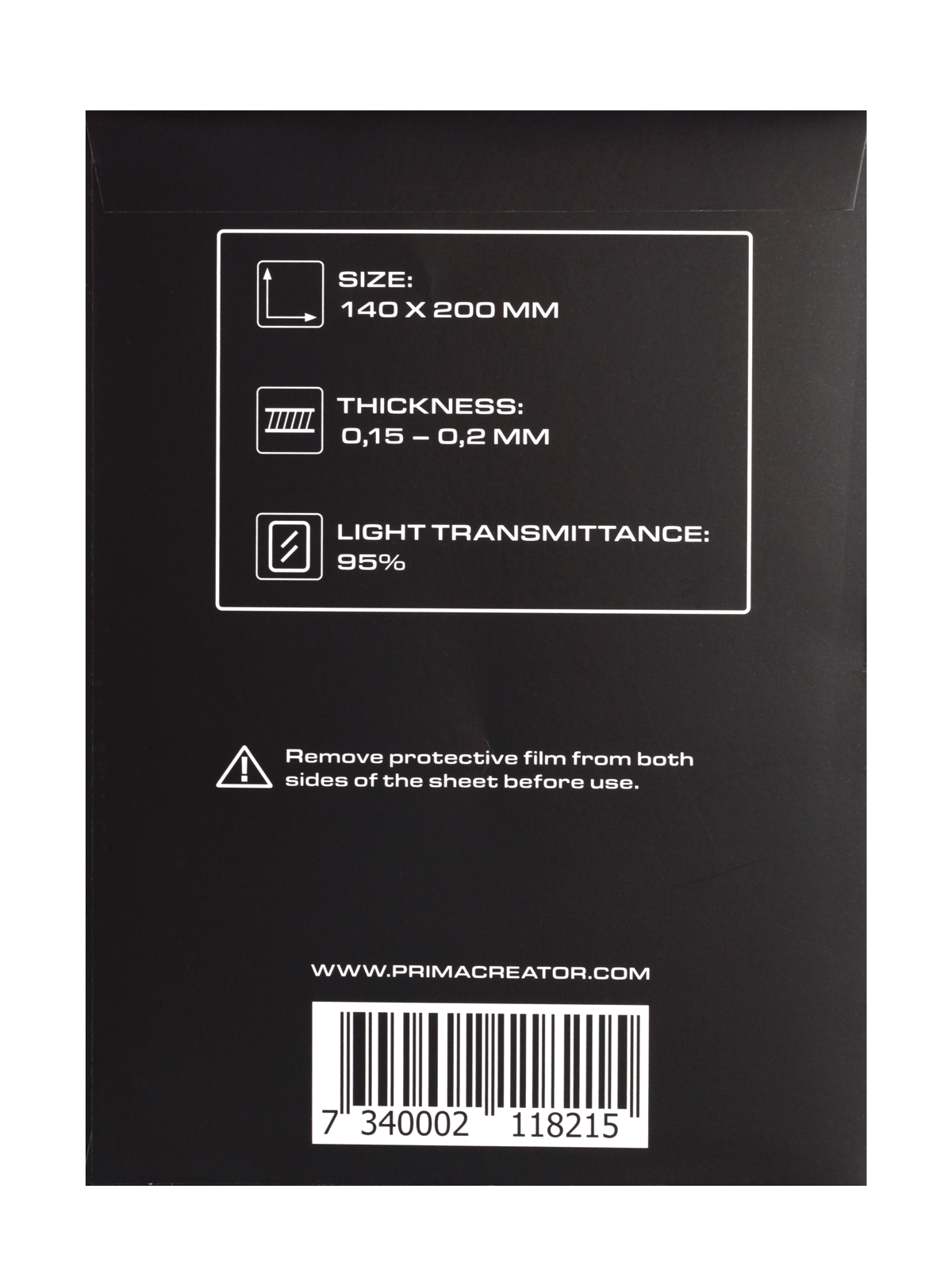 PrimaCreator FEP Film Sheets for 3D Printers - 140 x 200 mm - 5-pack