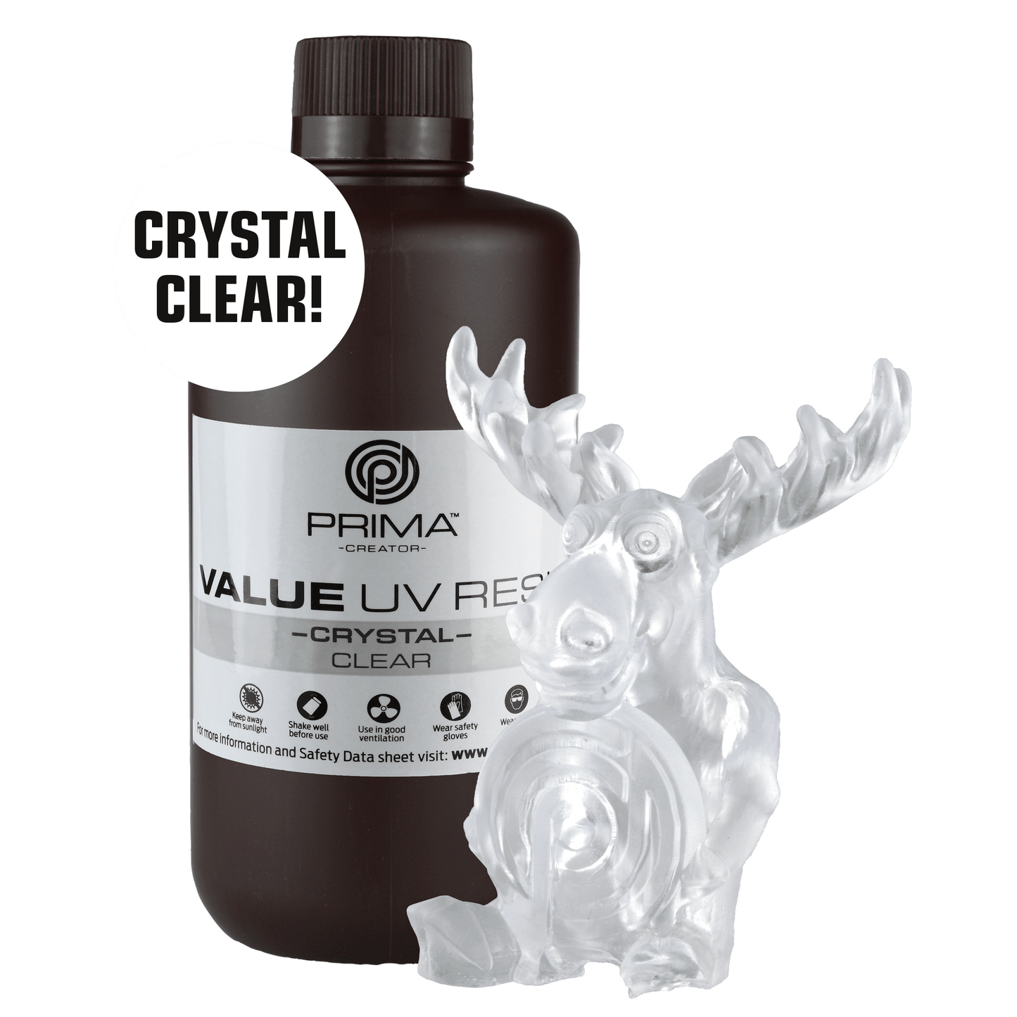 PrimaCreator Value Crystal UV Resin - 1 kg - Clear