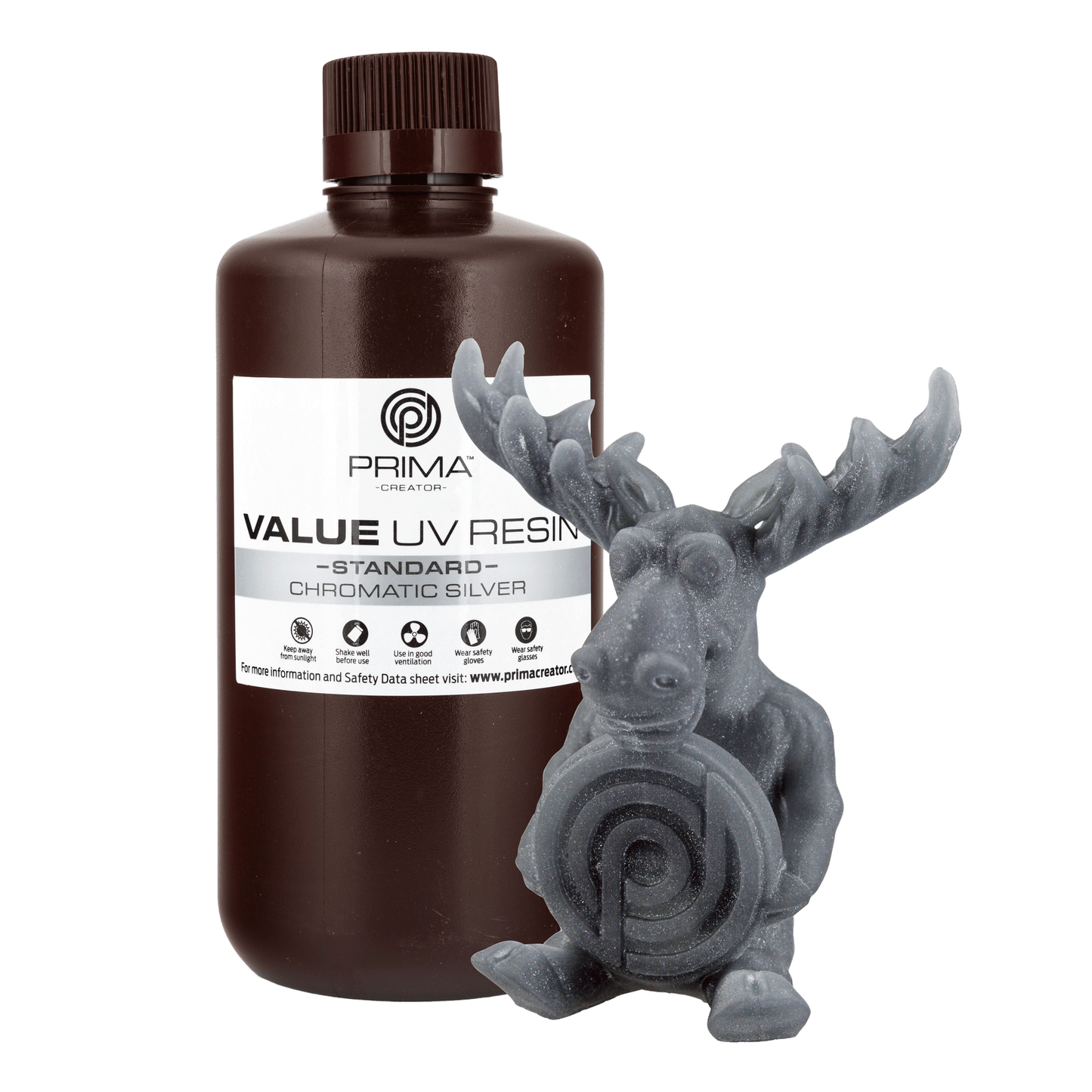 PrimaCreator Value UV / DLP Resin - 1 kg - Chromatic Silver
