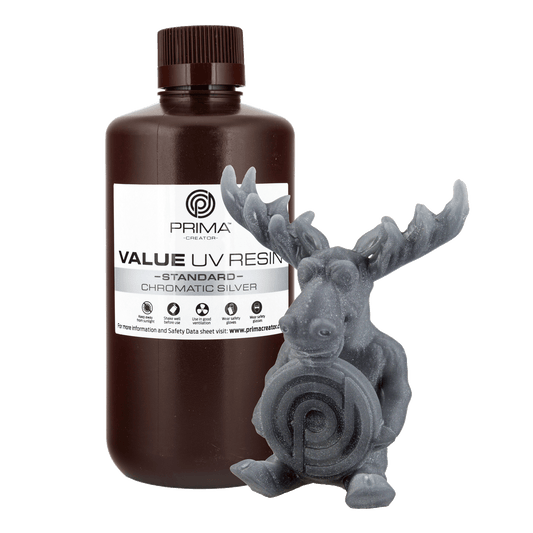 PrimaCreator Value UV / DLP Resin - 1 kg - Chromatic Silver