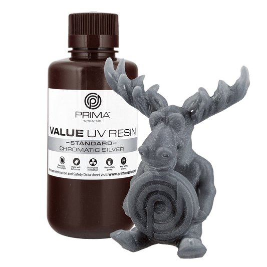 PrimaCreator Value UV / DLP Resin - 500 g - Chromatic Silver
