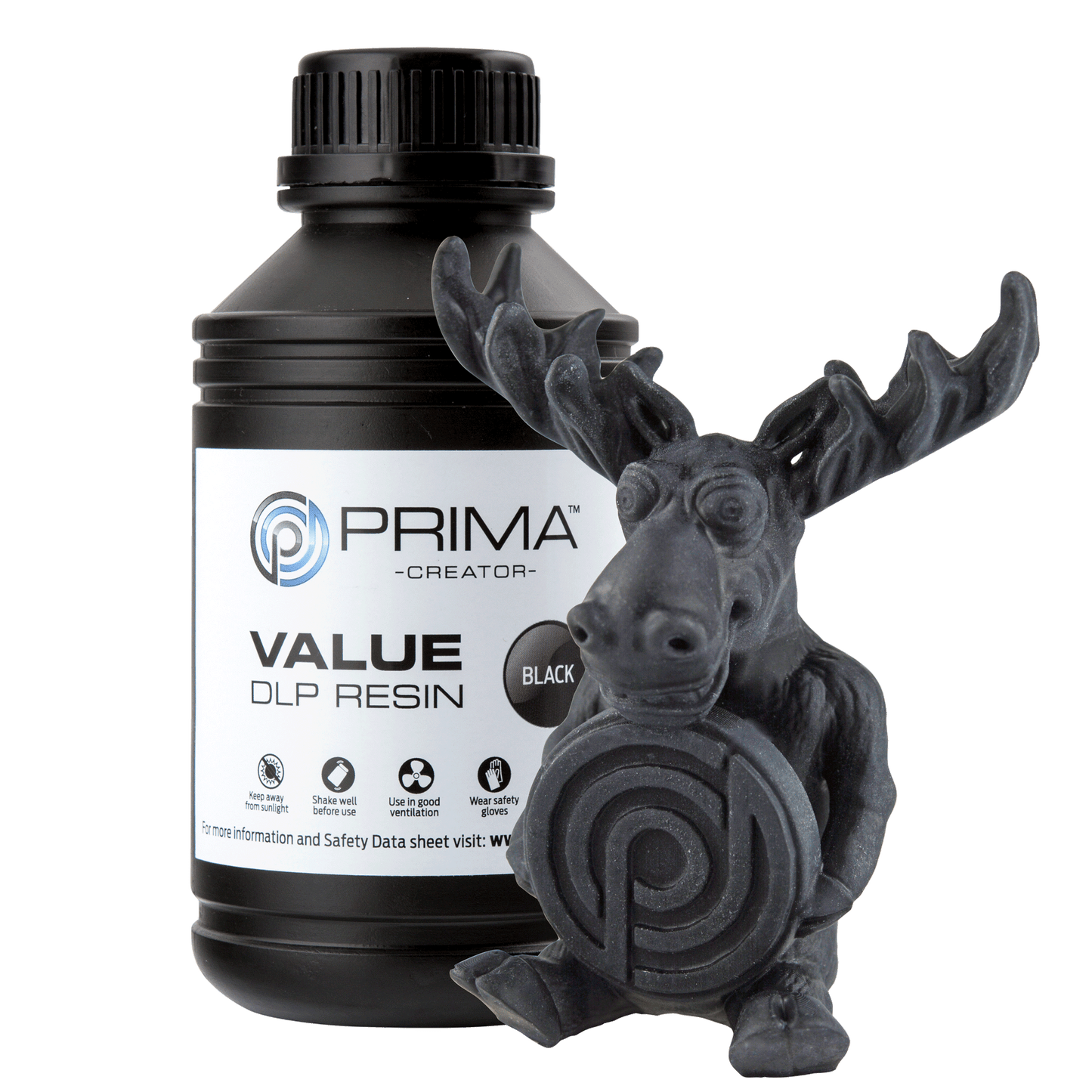 PrimaCreator Value UV / DLP Resin - 500 g - Black