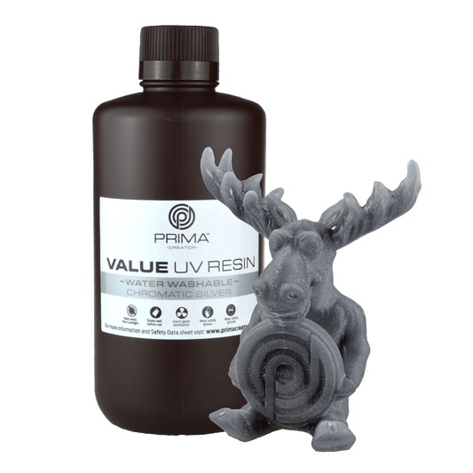 PrimaCreator Value Water Washable UV Resin - 1 kg - Chromatic Silver