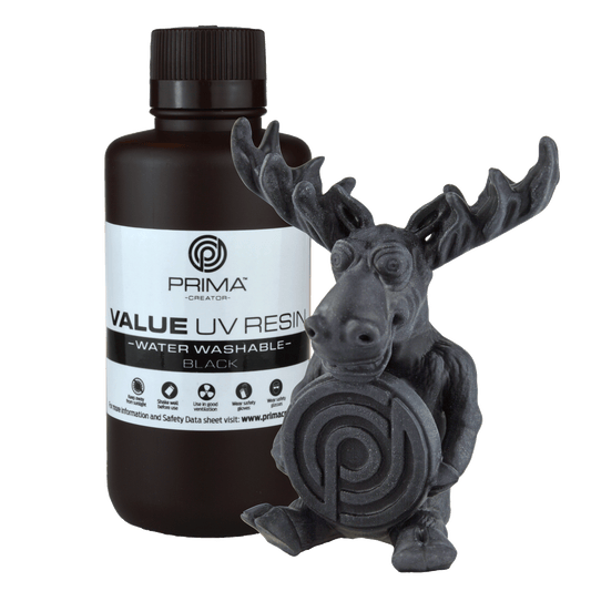 PrimaCreator Value Water Washable UV Resin - 500 g - Black