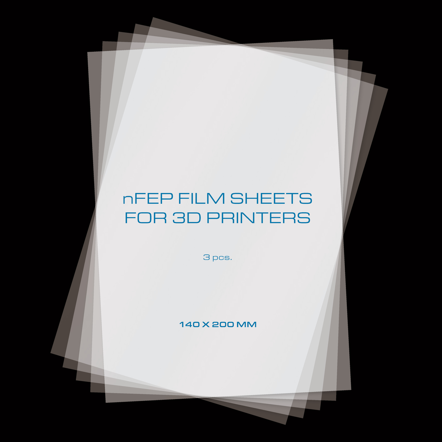 PrimaCreator nFEP Film Sheets for 3D Printers - 140 x 200 mm - 3-pack